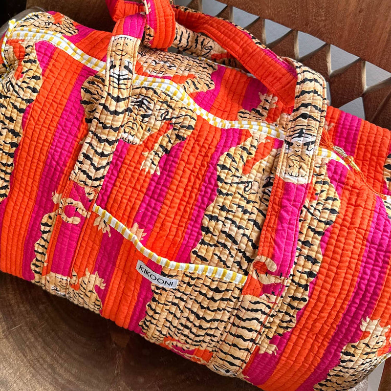 Bolsa de algodón hecha a mano «Poppy Tiger»