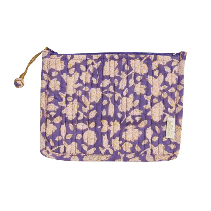 BONHEUR DU JOUR  Bolsa pequeña acolchada con estampado de flores indias