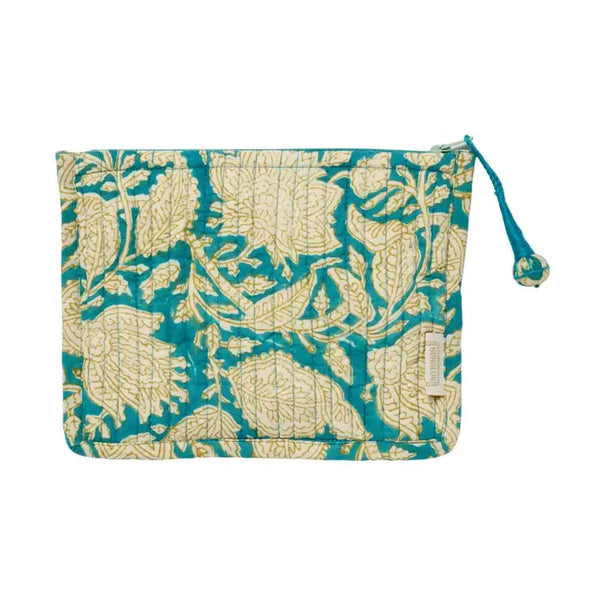 BONHEUR DU JOUR  Bolsa pequeña acolchada con estampado de flores indias