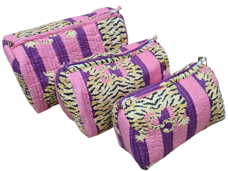 Set de viaje Tibetan Tiger de 3 piezas: Naranja y Rosa