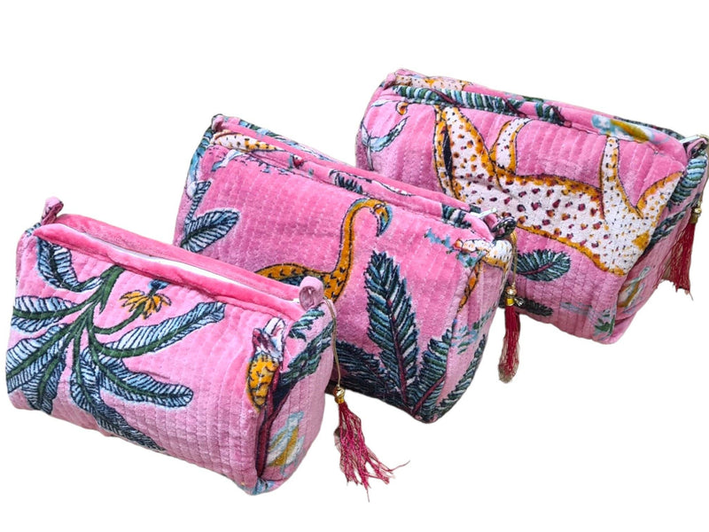 Set de viaje Jungle Velvet de 3 piezas: Verde