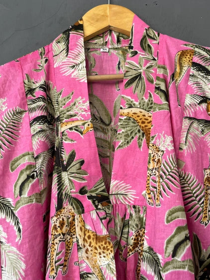 Vestido de algodón estampado a mano VARIOS COLORES