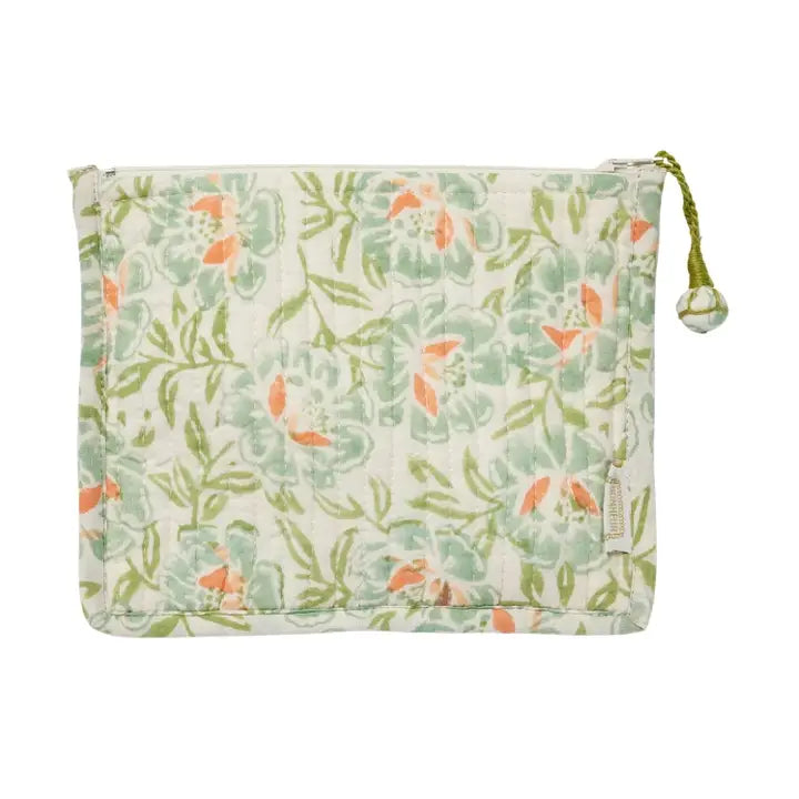 BONHEUR DU JOUR  Bolsa pequeña acolchada con estampado de flores indias