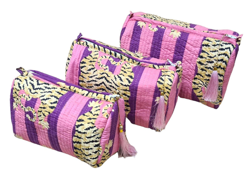 Set de viaje Tibetan Tiger de 3 piezas: Naranja y Rosa