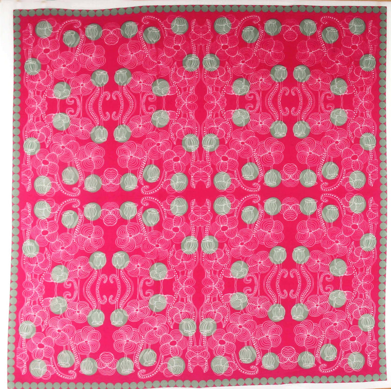 LES BELLES VAGABONDES Cuadrado Algodón Birmania Fucsia