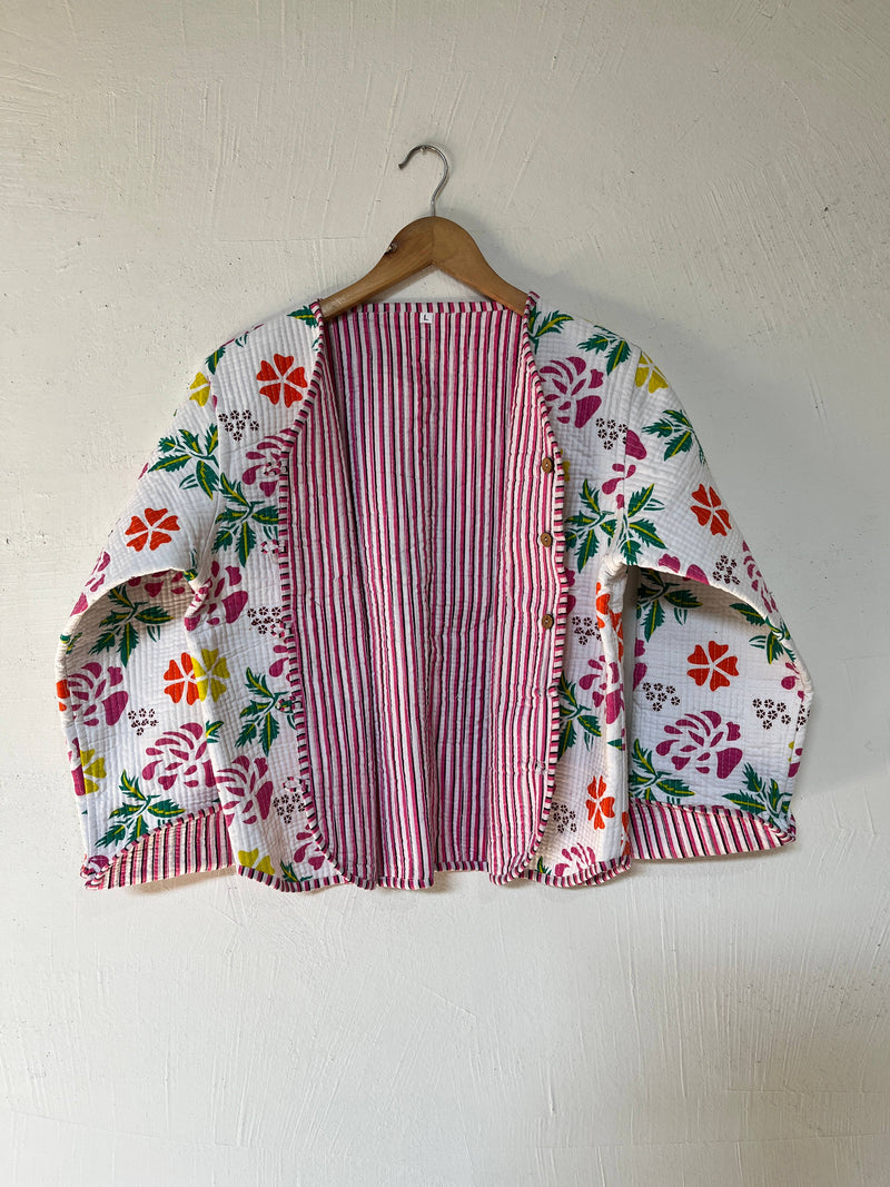 Chaqueta acolchada reversible de algodón Blossara: M