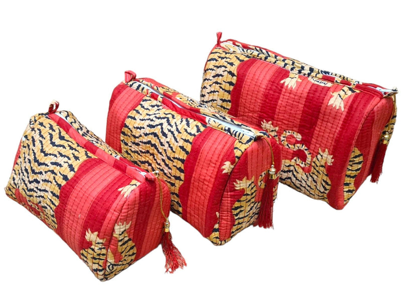 Set de viaje Tibetan Tiger de 3 piezas: Naranja y Rosa