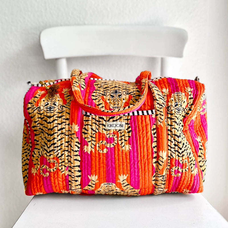 Bolsa de algodón hecha a mano «Poppy Tiger»