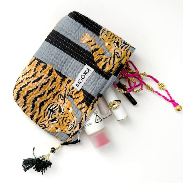 Minibolso hecho a mano «Poppy Tiger black»