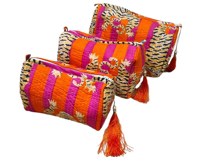 Set de viaje Tibetan Tiger de 3 piezas: Naranja y Rosa