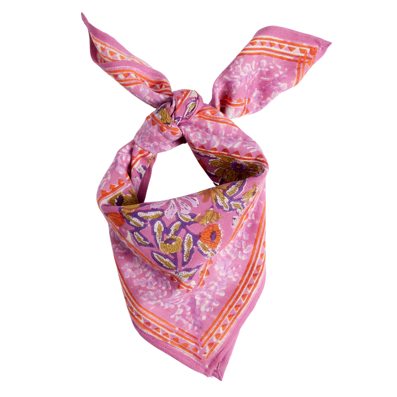 BONHEUR DU JOUR Pañuelo con estampado de flores indias