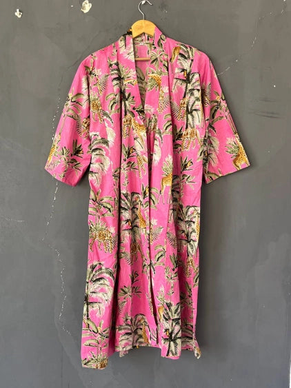 Vestido de algodón estampado a mano VARIOS COLORES