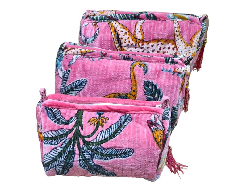 Set de viaje Jungle Velvet de 3 piezas: Verde