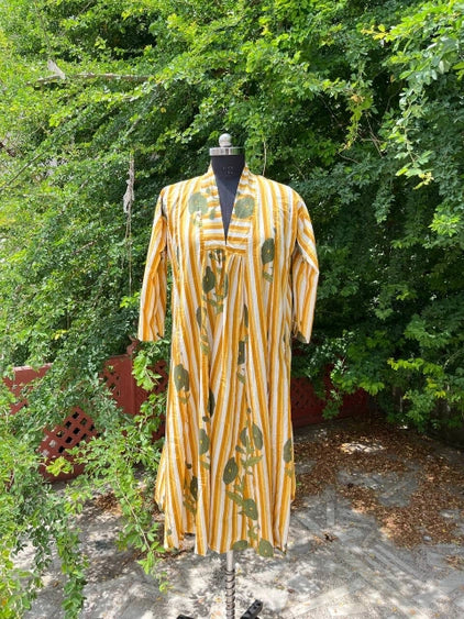 Vestido de algodón estampado a mano VARIOS COLORES