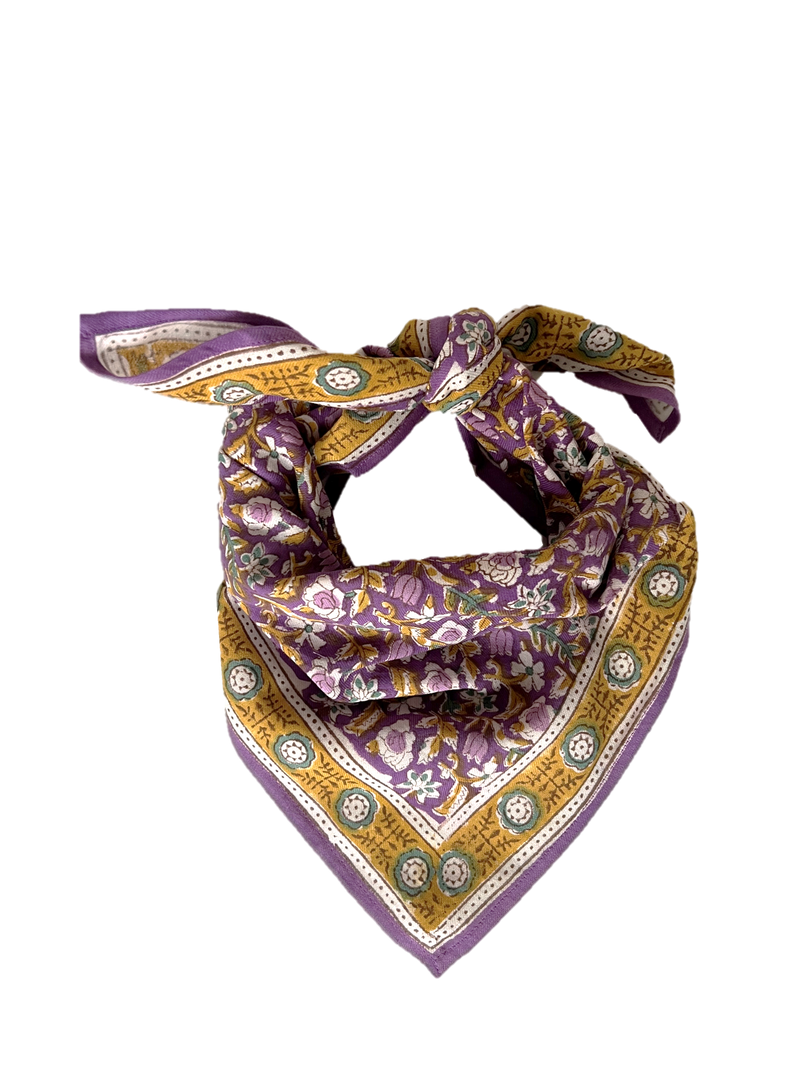 BONHEUR DU JOUR Pañuelo con estampado de flores indias