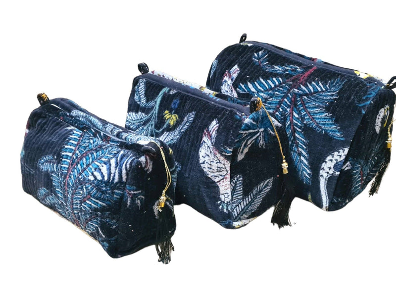 Set de viaje Jungle Velvet de 3 piezas: Verde