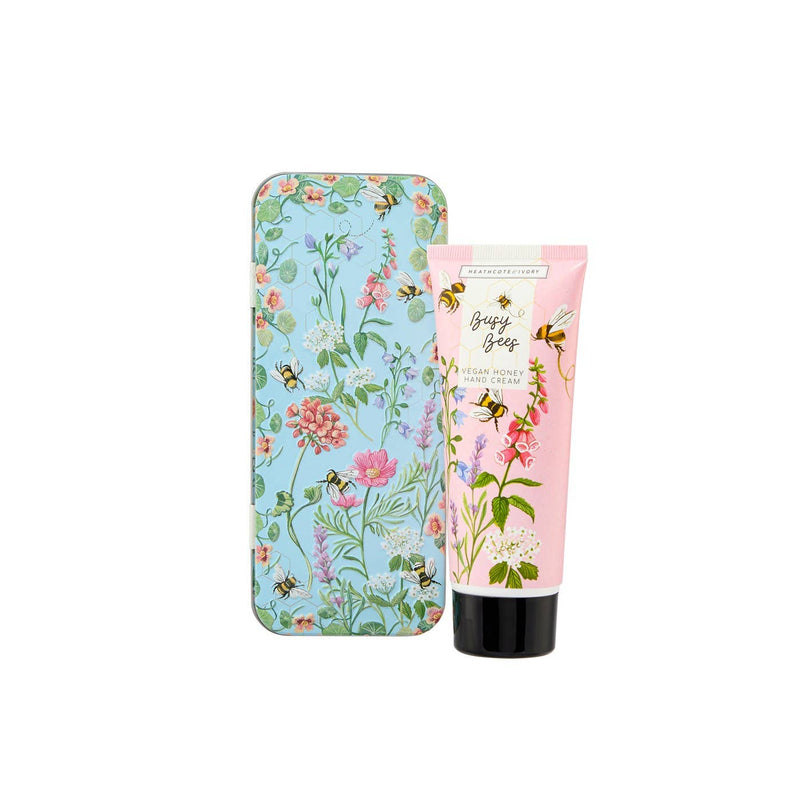 Crema de manos perfumada de 100 ml y caja metálica - Busy Bees