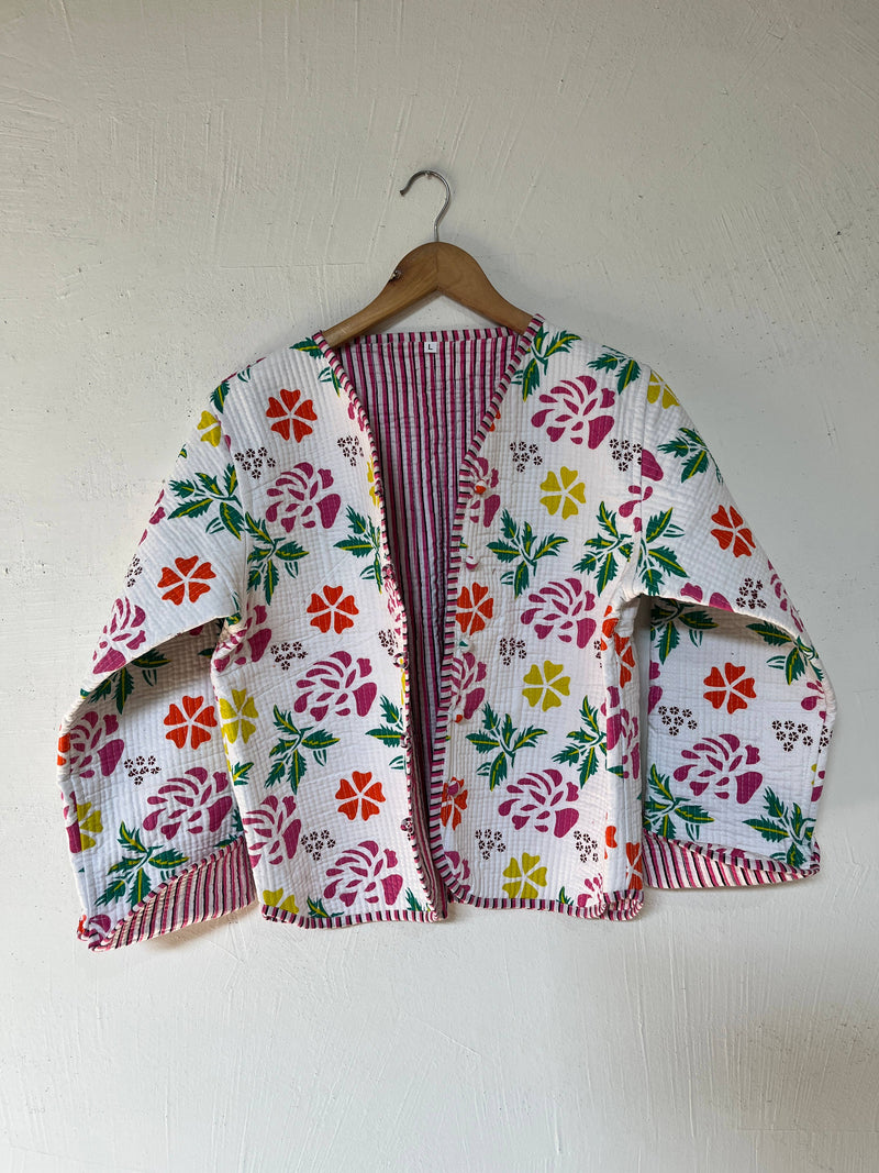 Chaqueta acolchada reversible de algodón Blossara: M