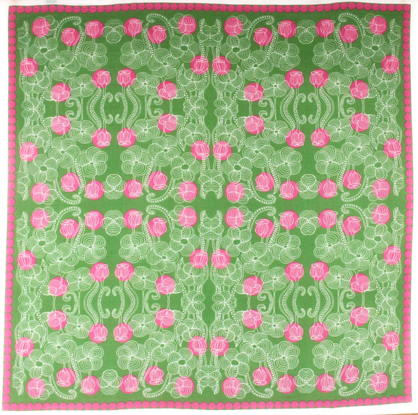 LES BELLES VAGABONDES Cuadrado Algodón Rosa Rosa de Birmania
