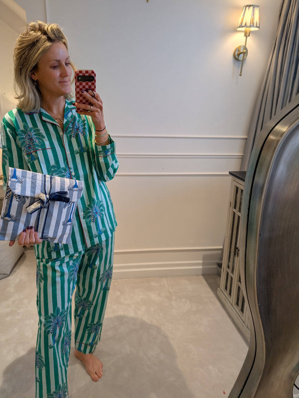Conjunto de Pijama Verde Palma