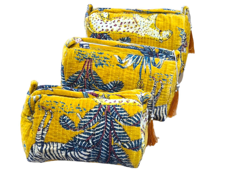 Set de viaje Jungle Velvet de 3 piezas: Verde