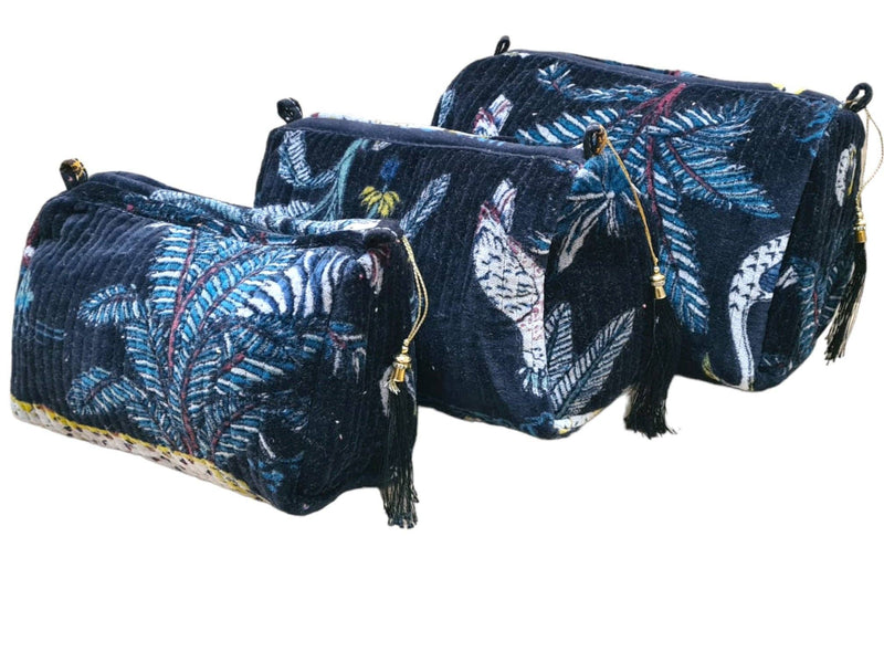 Set de viaje Jungle Velvet de 3 piezas: Verde