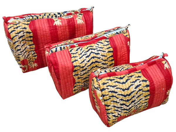 Set de viaje Tibetan Tiger de 3 piezas: Naranja y Rosa