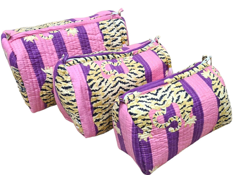 Set de viaje Tibetan Tiger de 3 piezas: Naranja y Rosa