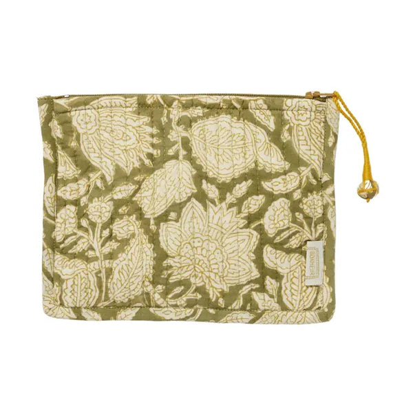 BONHEUR DU JOUR  Bolsa pequeña acolchada con estampado de flores indias