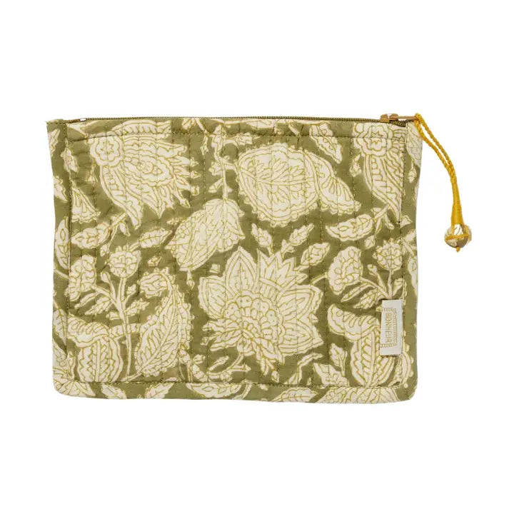 BONHEUR DU JOUR  Bolsa pequeña acolchada con estampado de flores indias