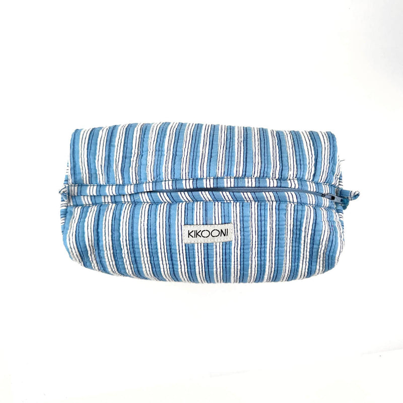 Bolsa de cosméticos hecha a mano «Stripes»: Rojo / Algodón