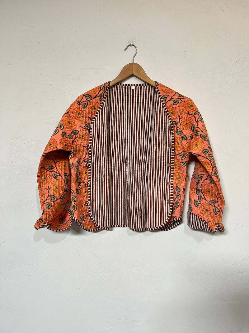 Chaqueta acolchada reversible de algodón Ivera: L