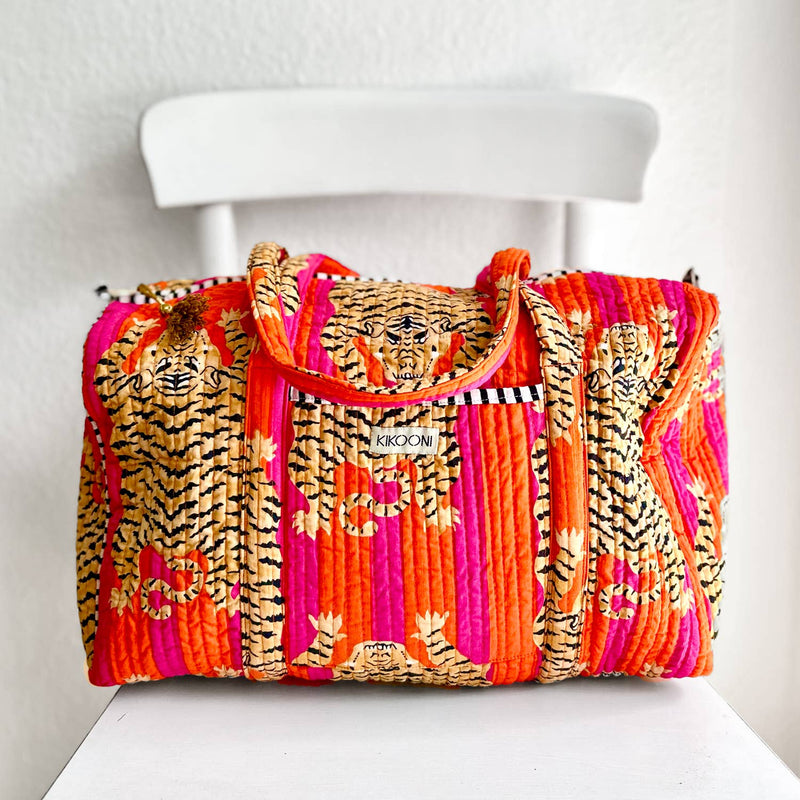 Bolsa de algodón hecha a mano «Poppy Tiger»
