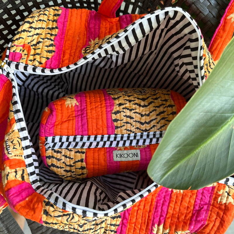 Bolsa de algodón hecha a mano «Poppy Tiger»