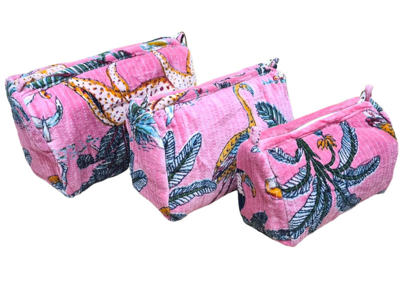 Set de viaje Jungle Velvet de 3 piezas: Verde