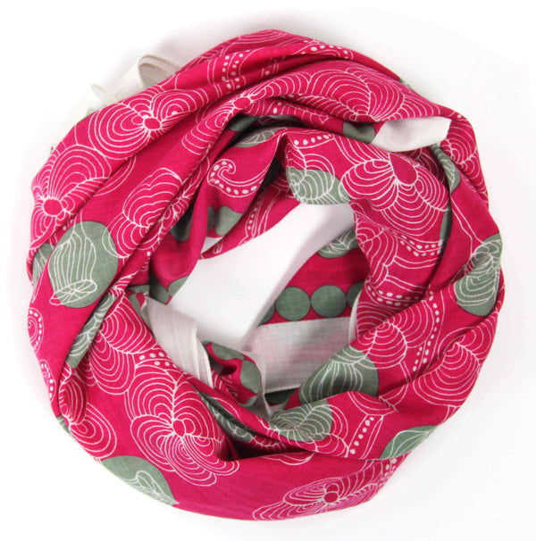 LES BELLES VAGABONDES Cuadrado Algodón Birmania Fucsia