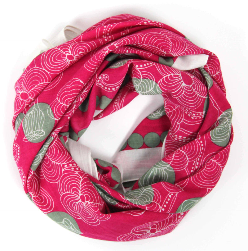 LES BELLES VAGABONDES Cuadrado Algodón Birmania Fucsia