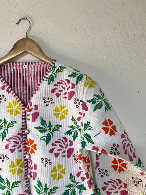 Chaqueta acolchada reversible de algodón Blossara: M