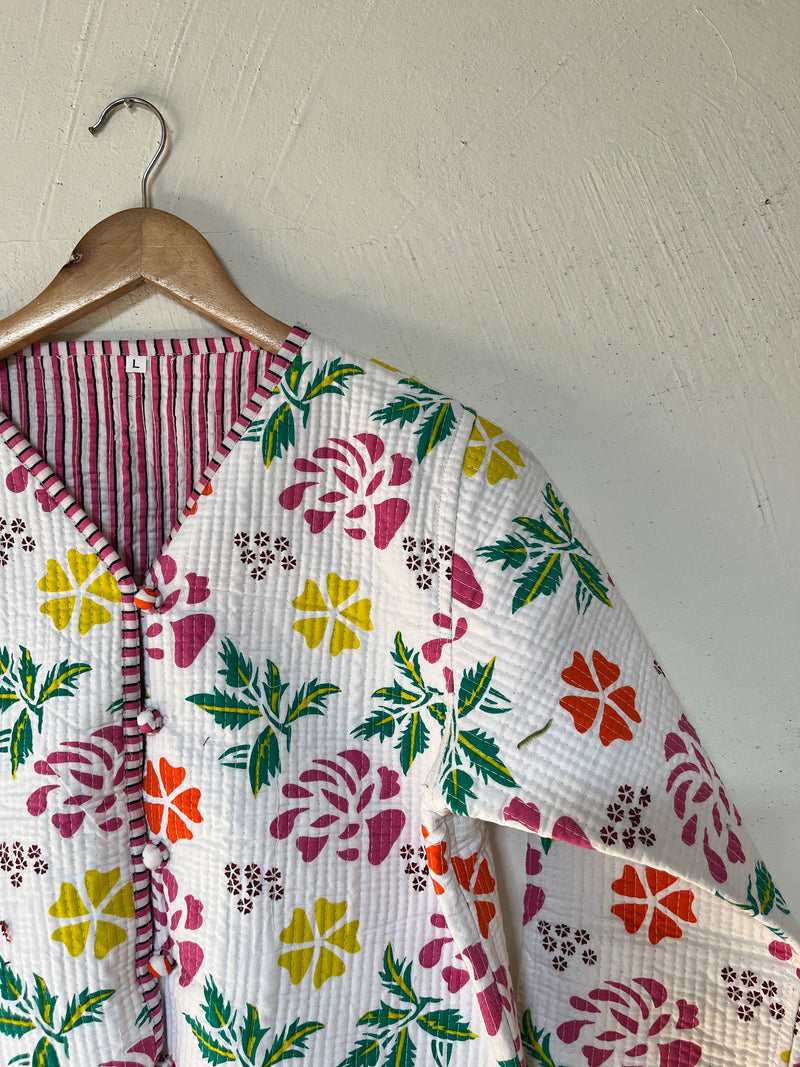 Chaqueta acolchada reversible de algodón Blossara: M