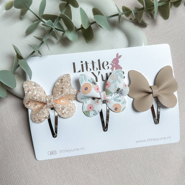 Butterfly Julie Coral Glitter