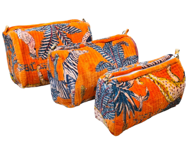 Set de viaje Jungle Velvet de 3 piezas: Verde
