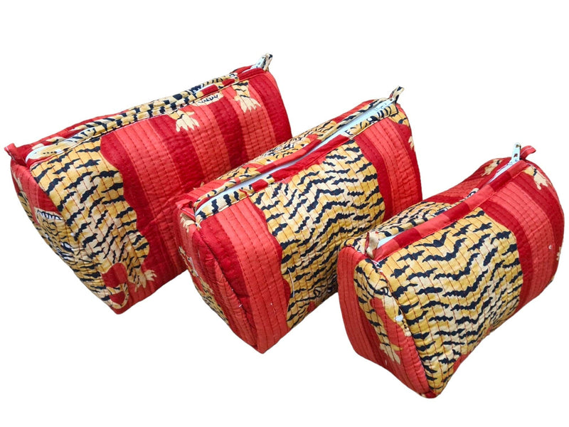 Set de viaje Tibetan Tiger de 3 piezas: Naranja y Rosa