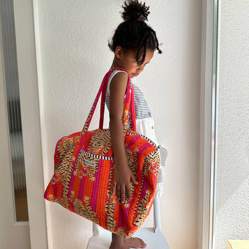 Bolsa de algodón hecha a mano «Poppy Tiger»