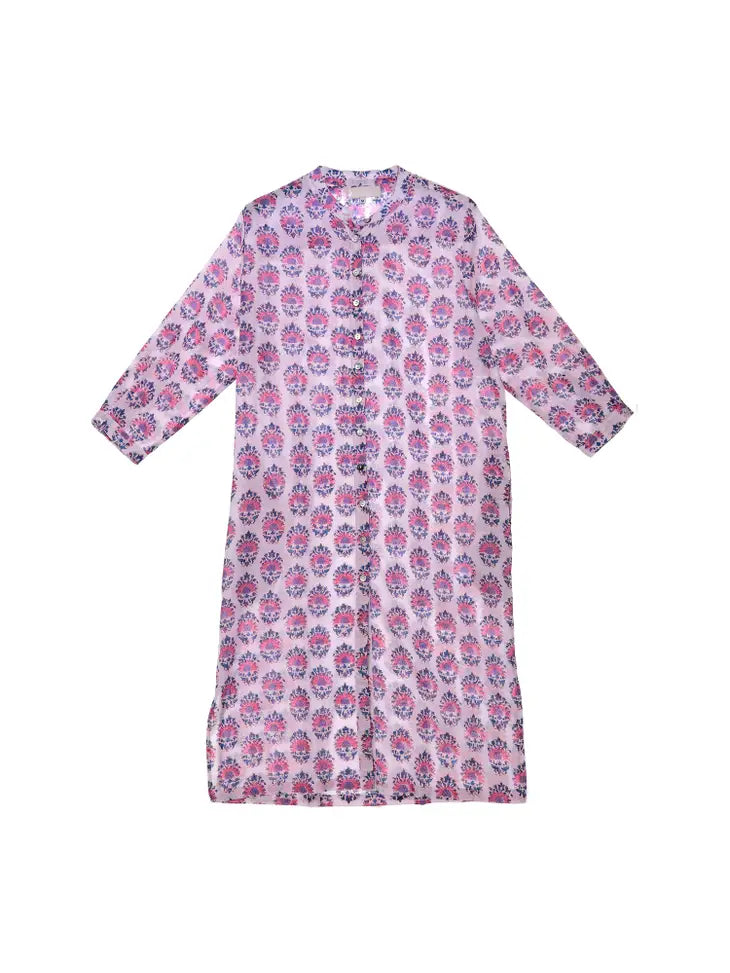 ABRACOLORS Vestido largo blanco flor