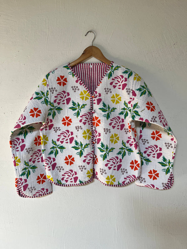 Chaqueta acolchada reversible de algodón Blossara: M