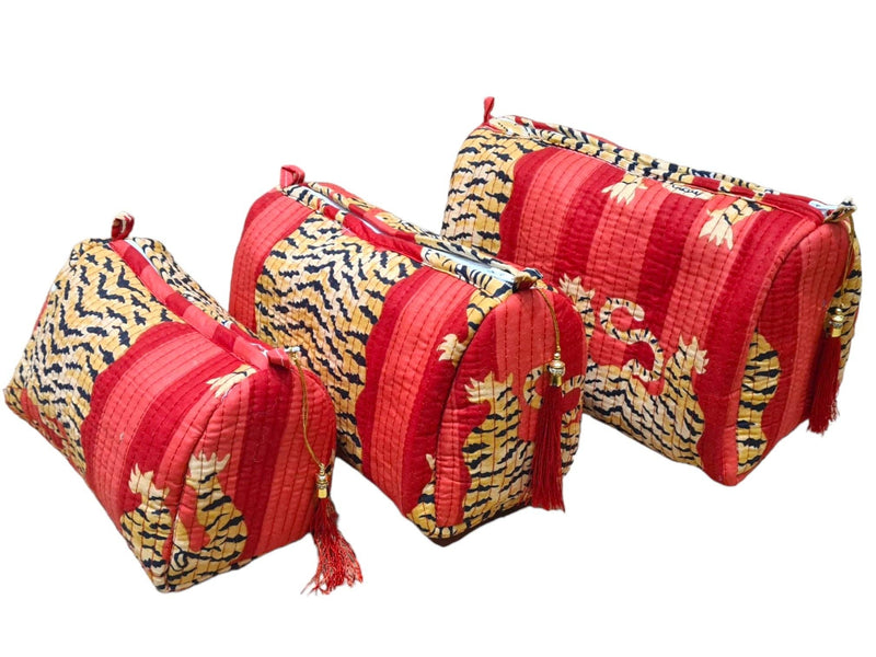 Set de viaje Tibetan Tiger de 3 piezas: Naranja y Rosa