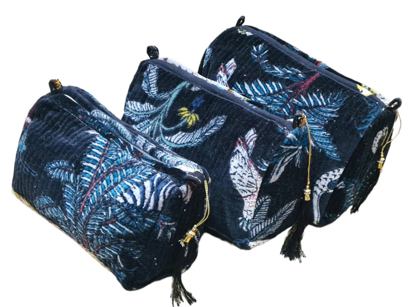 Set de viaje Jungle Velvet de 3 piezas: Verde