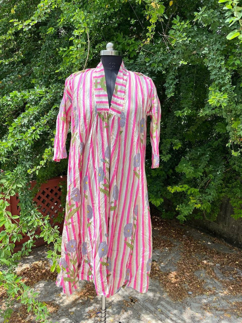 Vestido de algodón estampado a mano VARIOS COLORES