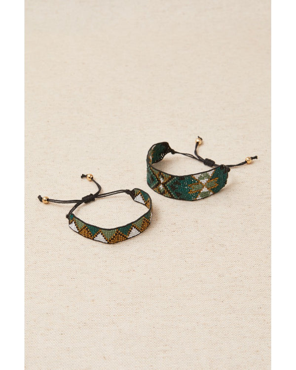 LATIDO Pulsera doble cordón boho