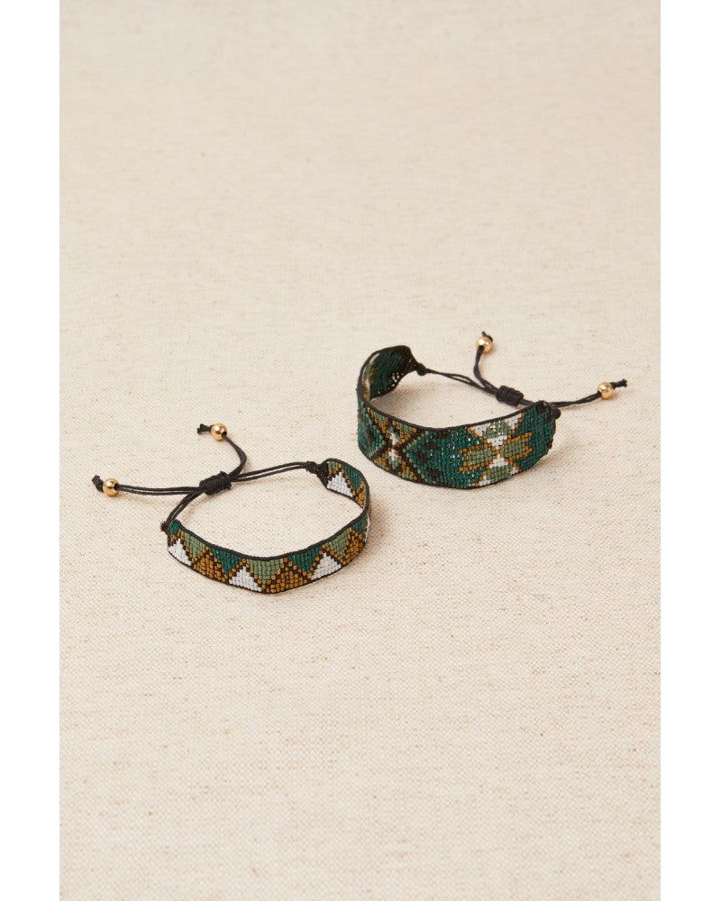 LATIDO Pulsera doble cordón boho
